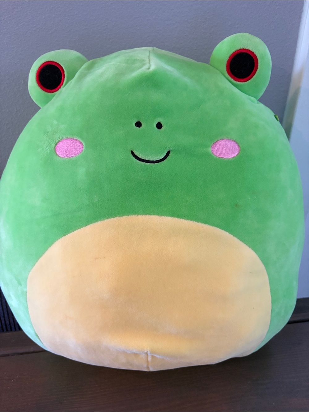 Squishmallows Ferdie the Frog Plush Pillow.